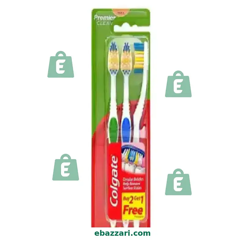 Colgate Triple Pack Toothbrush Premier Clean Soft