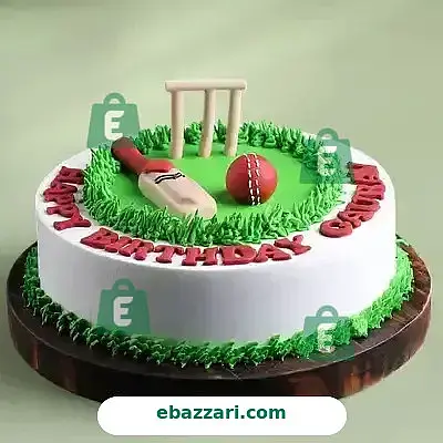 Cricket Pitch Theme Cake