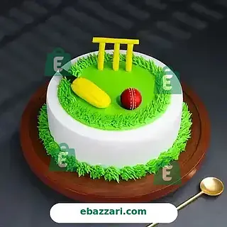 Cricket Theme Birthday Cake