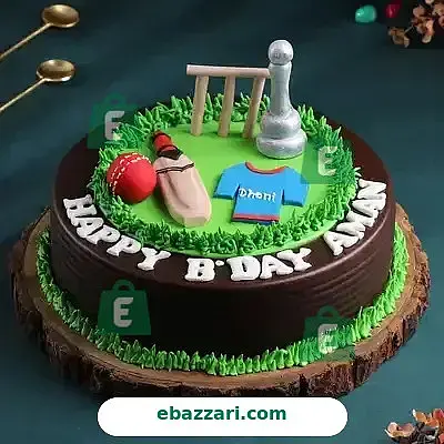 Cricket Theme Cake
