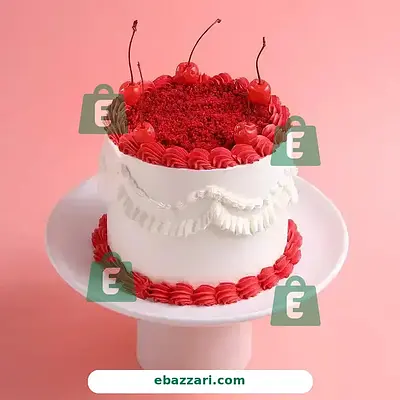 Cherries N Cheers Red Velvet Cake