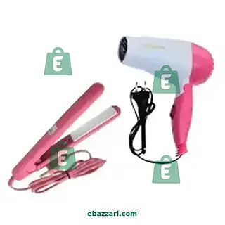 Hair Straightener & Dryer Set