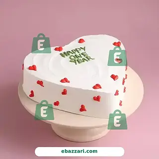Happy One Year Heart Pineapple Cake