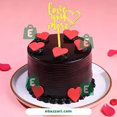 Hearts Of Love Chocolate Cake