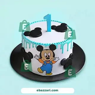 First Birthday Mickey Cake