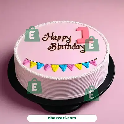 First Birthday Pastel Cake