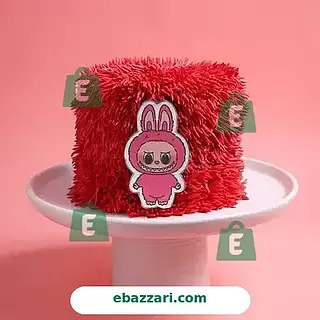 Fluffy Labubu Fur Cake