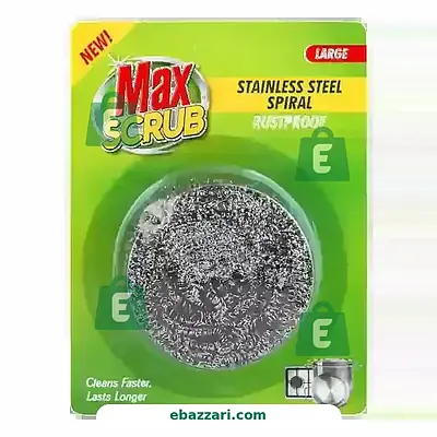 Max Scrub Stainless Steel Spiral Rust Proof Large