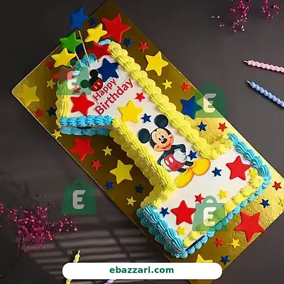 Mickey Mouse First Birthday Cake