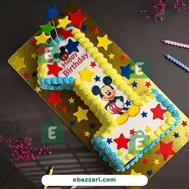 Mickey Mouse First Birthday Cake