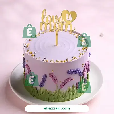 Lavender Flowers Cake