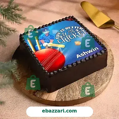 Life Is Better with Cricket Photo Cake