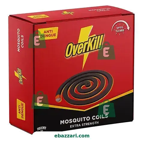 OverKill Mosquito Coils Extra Strength Black 10 Pieces