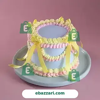 Pastel Wrap Ribbon Cake