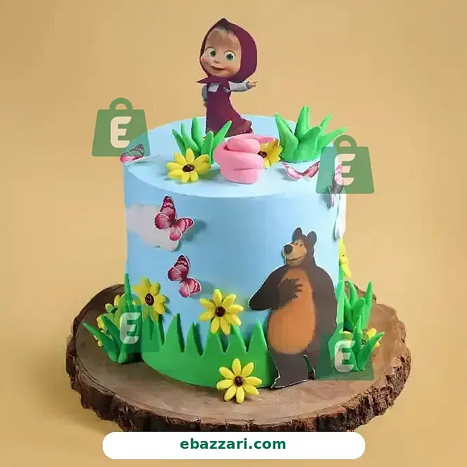 Peppy Masha n Bear Theme Cake