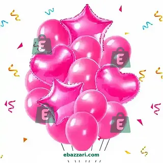 Pink Black Balloon Bouquet
