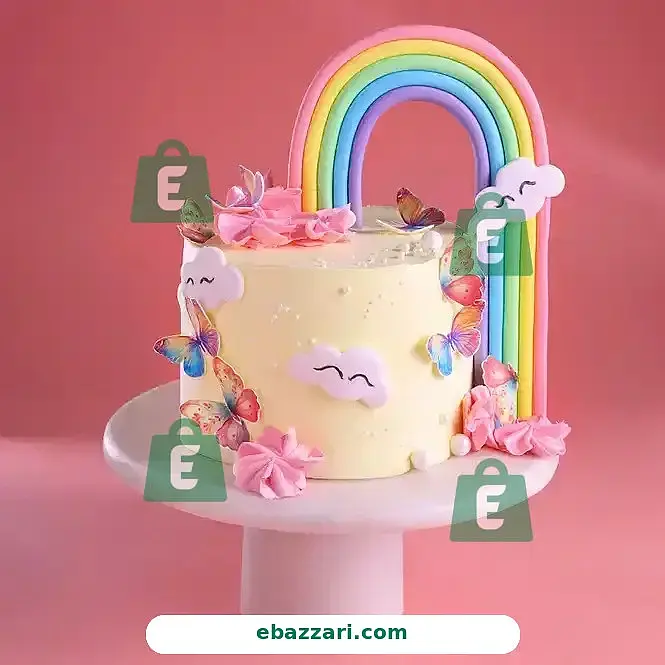Rainbow Delight Butterfly Cake