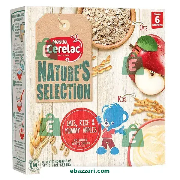 Nestle Cerelac Nature Rice Oats and Apple 175GM