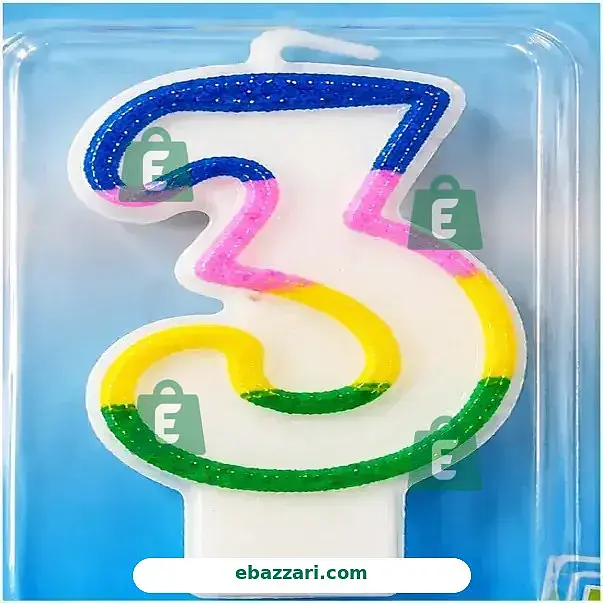 Number 3 Birthday Candle