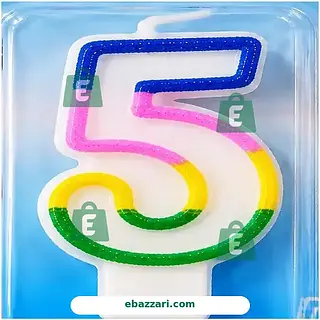 Number 5 Birthday Candle