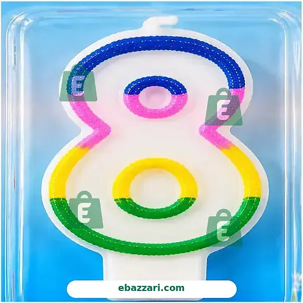 Number 8 Birthday Candle