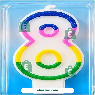 Number 8 Birthday Candle