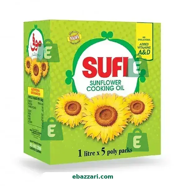 Sufi Sunflower Oil 1LTR x5