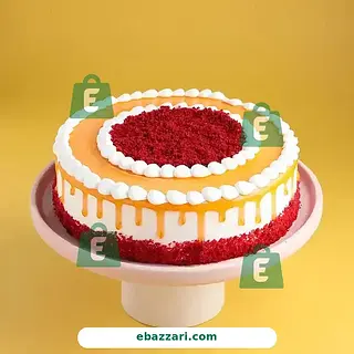 Red Velvet Coffee Drip Cream Cake
