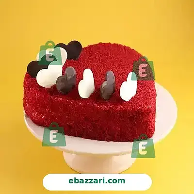 Red Velvet Heart Shape Cake