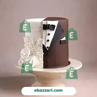 Tuxedo N Gown Anniversary Cake