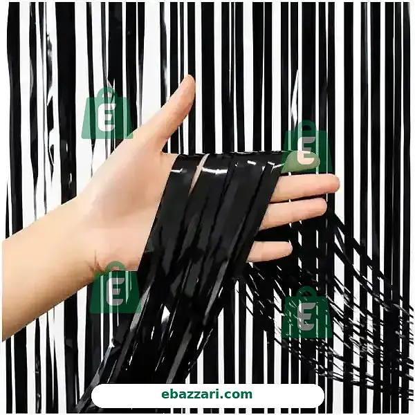 Black Foil Curtain Jhalar