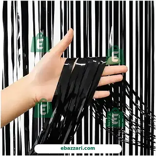 Black Foil Curtain Jhalar