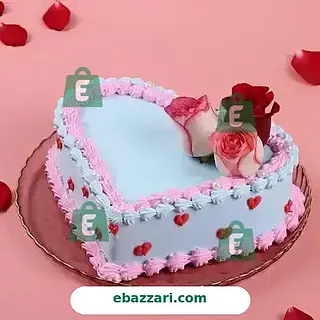 Blooming Hearts Valentine Cake
