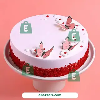 Butterfly Whimsy Red Velvet Cake