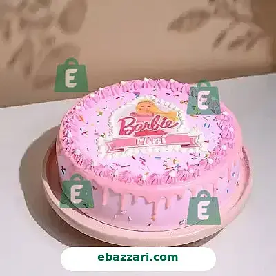 Cheerful Barbie Theme Cake